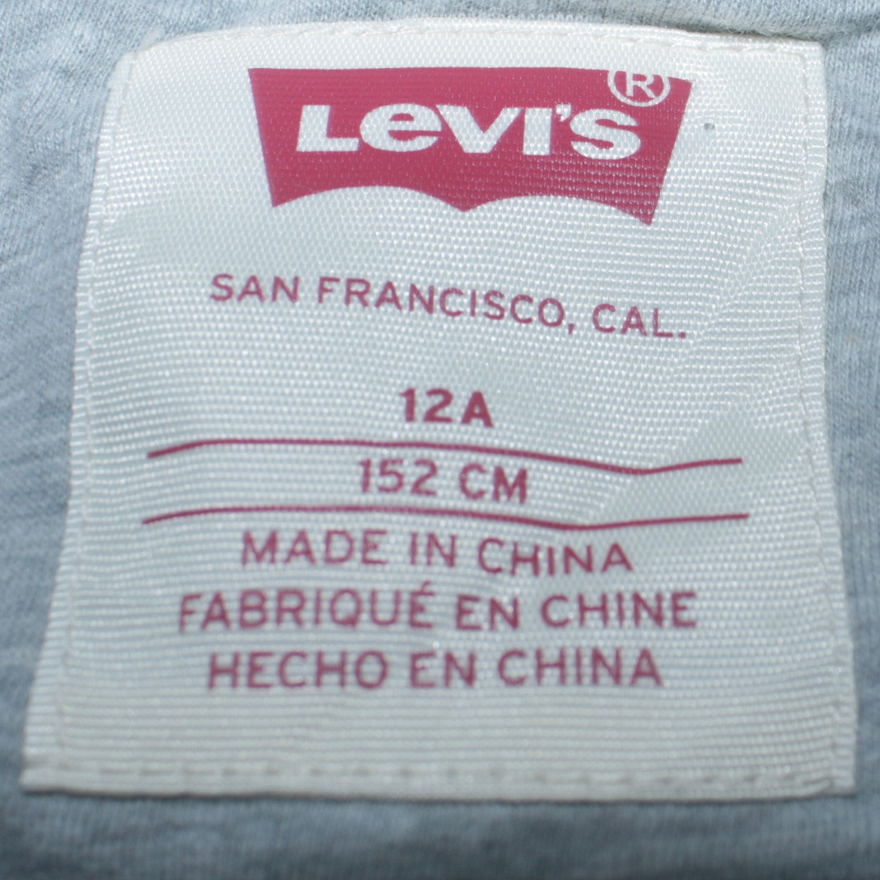 Levi's Boys Grey Crew Neck Pullover Sweatshirt Size 12 Years