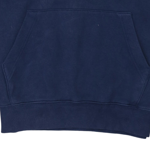 Nike Men's Blue Pullover Hoodie Small Logo Fleece Sweatshirt