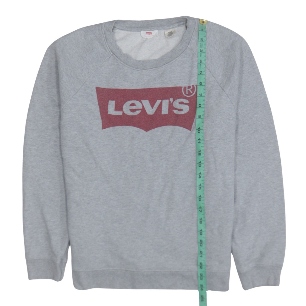 Levi's Men's Grey Crew Neck Logo Sweatshirt Size S Regular Fit