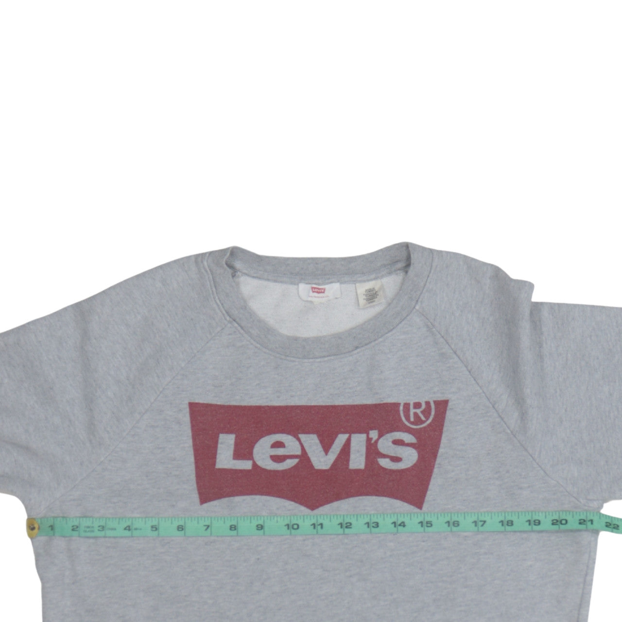 Levi's Men's Grey Crew Neck Logo Sweatshirt Size S Regular Fit