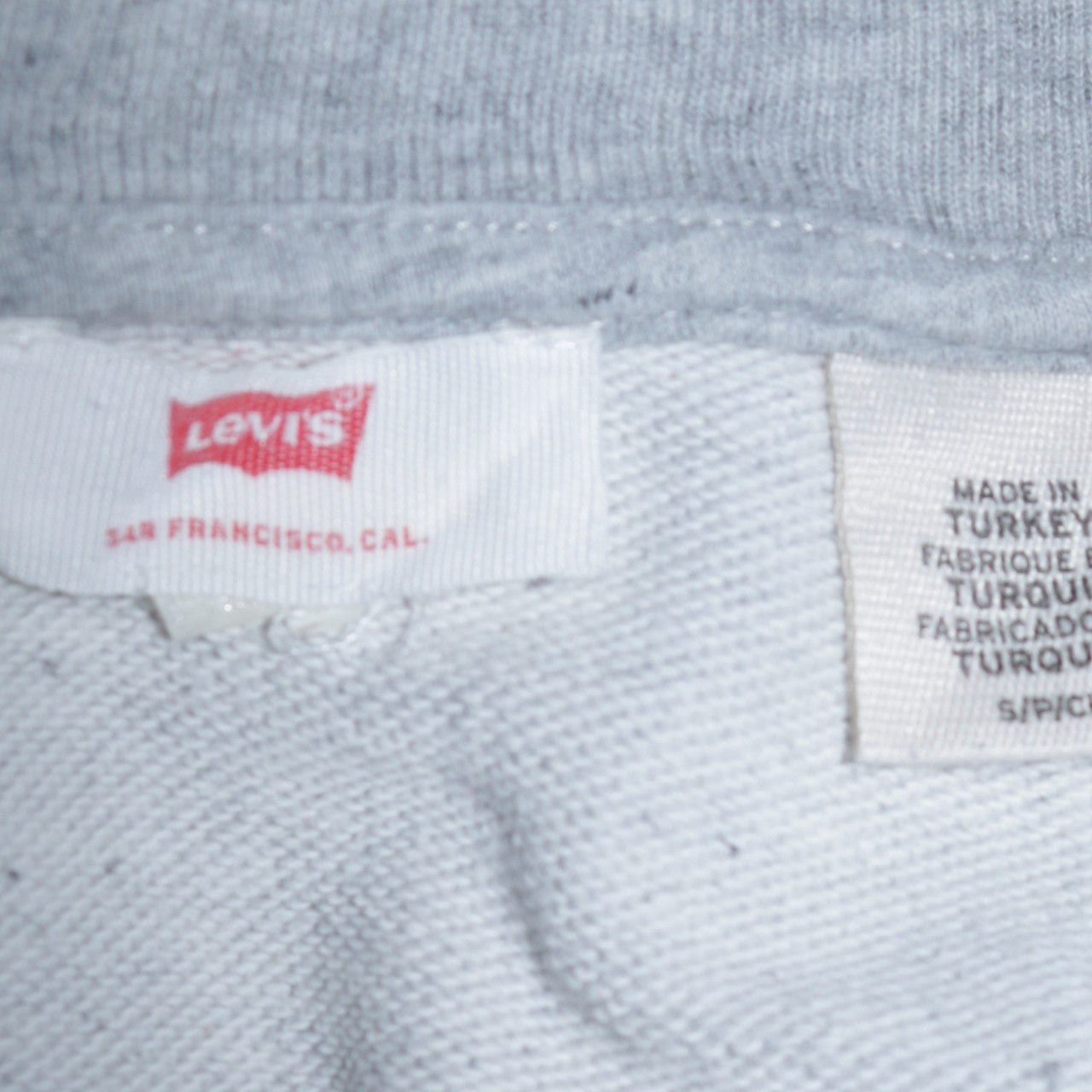 Levi's Men's Grey Crew Neck Logo Sweatshirt Size S Regular Fit