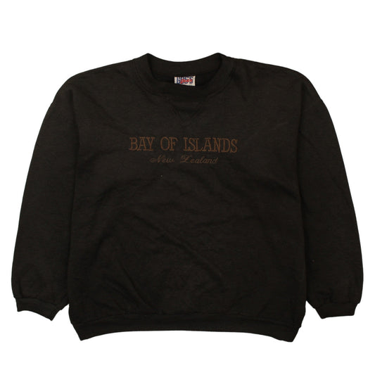 Gus's Gear Men's Black 2XL Pullover Sweatshirt Bay of Islands Print