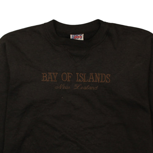 Gus's Gear Men's Black 2XL Pullover Sweatshirt Bay of Islands Print
