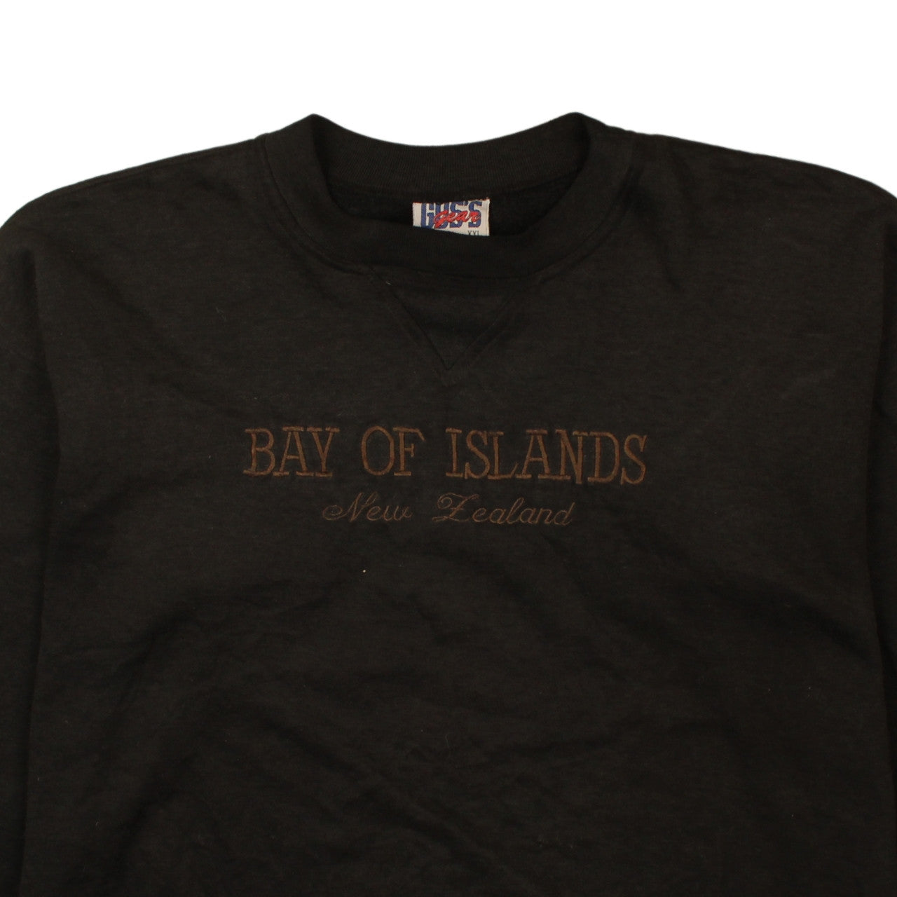Gus's Gear Men's Black 2XL Pullover Sweatshirt Bay of Islands Print