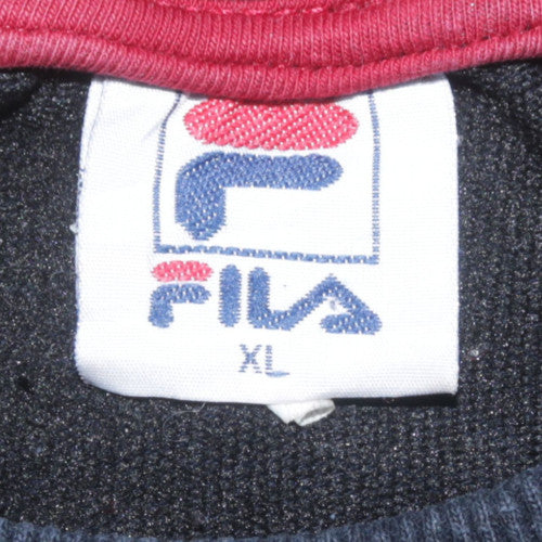 FILA Men's Blue XL Pullover Sweatshirt Retro Sports Logo