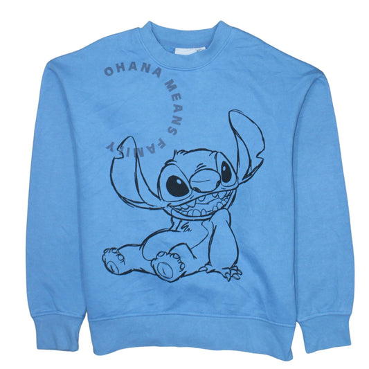 Disney Lilo & Stitch Blue Crew Neck Women’s Sweatshirt Size 2XS