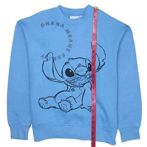 Disney Lilo & Stitch Blue Crew Neck Women’s Sweatshirt Size 2XS