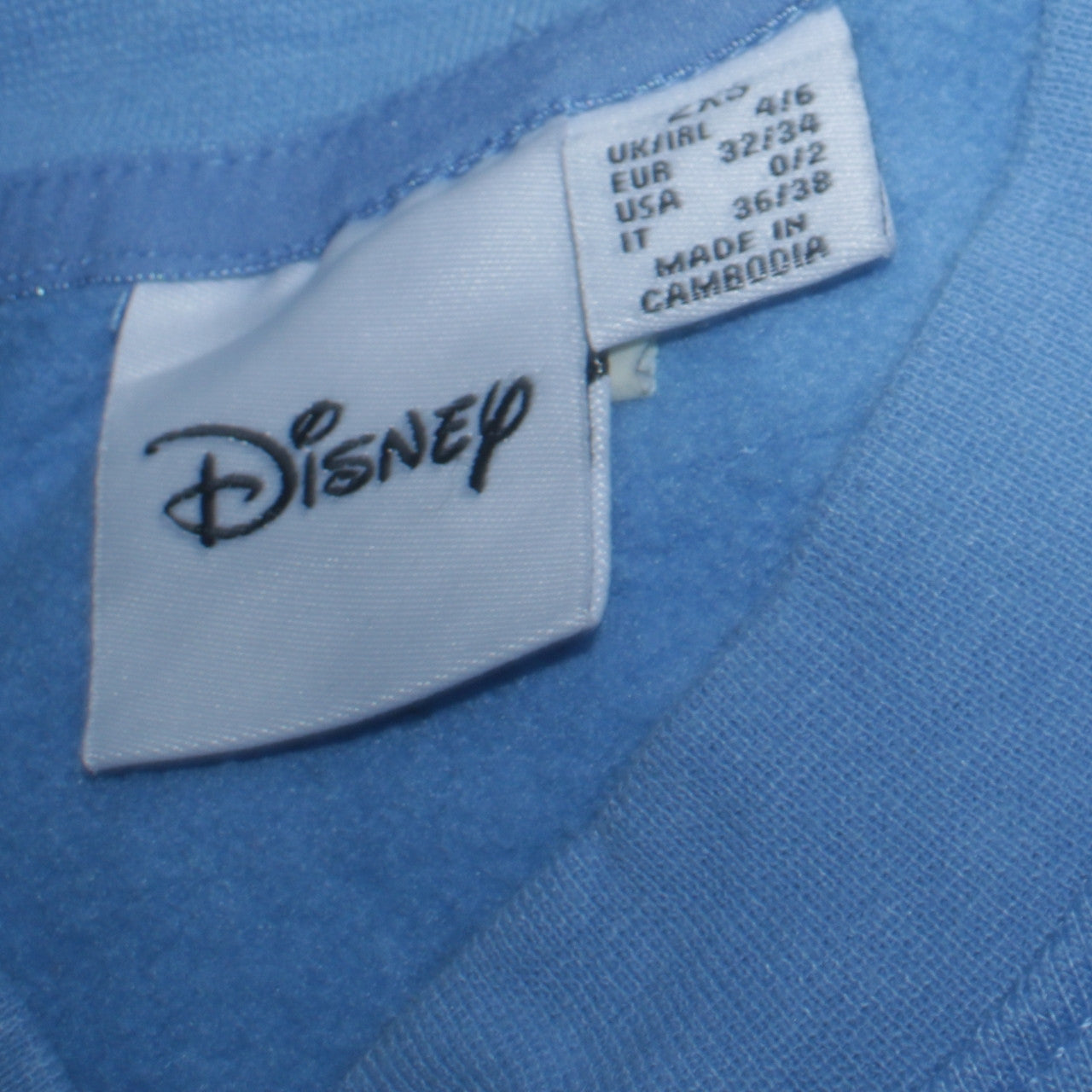 Disney Lilo & Stitch Blue Crew Neck Women’s Sweatshirt Size 2XS