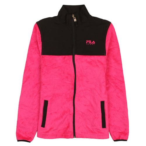 Fila Sport Women’s Pink & Black Fleece Full Zip Jacket XS