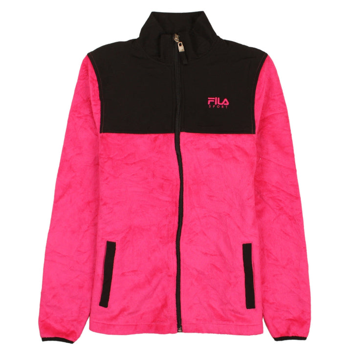 Fila Sport Women’s Pink & Black Fleece Full Zip Jacket XS