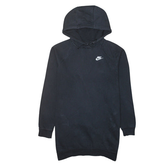 Nike Womens Black Small Pullover Hoodie Sweatshirt Cotton Blend