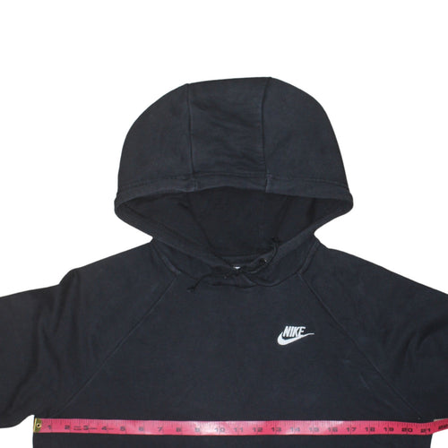 Nike Womens Black Small Pullover Hoodie Sweatshirt Cotton Blend