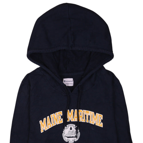 Champion Men's Blue Maine Maritime Academy Pullover Hoodie L