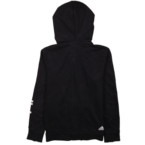 Adidas Womens Black Full Zip Hoodie Size M Hooded Sweatshirt