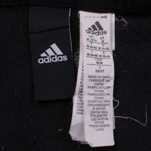 Adidas Womens Black Full Zip Hoodie Size M Hooded Sweatshirt