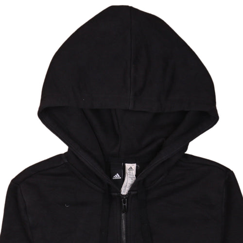 Adidas Womens Black Full Zip Hoodie Size M Hooded Sweatshirt