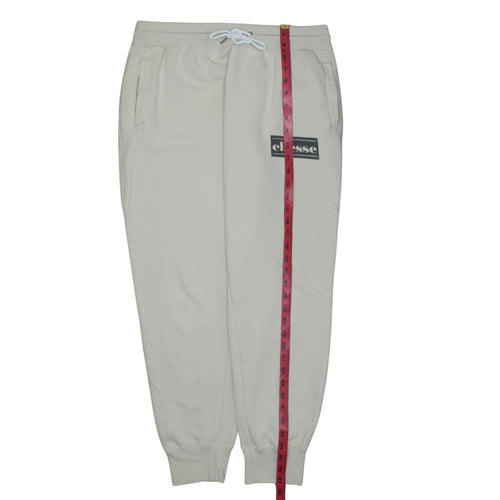 Ellesse Womens Beige Jogger Sweatpants UK 16 Elastic Waist Comfort Fit