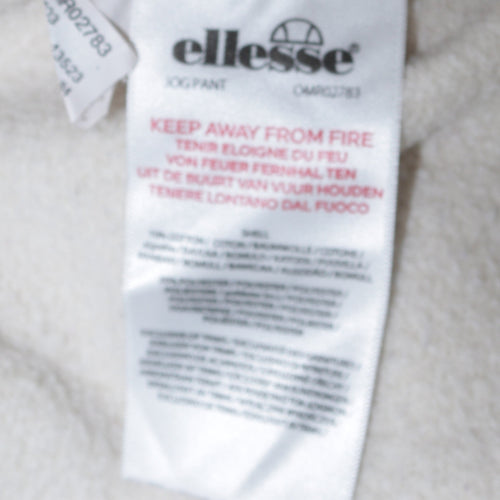 Ellesse Womens Beige Jogger Sweatpants UK 16 Elastic Waist Comfort Fit