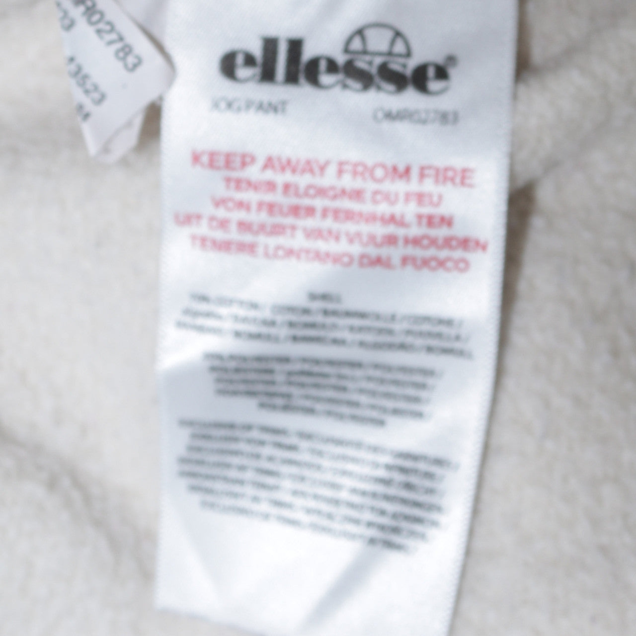 Ellesse Womens Beige Jogger Sweatpants UK 16 Elastic Waist Comfort Fit