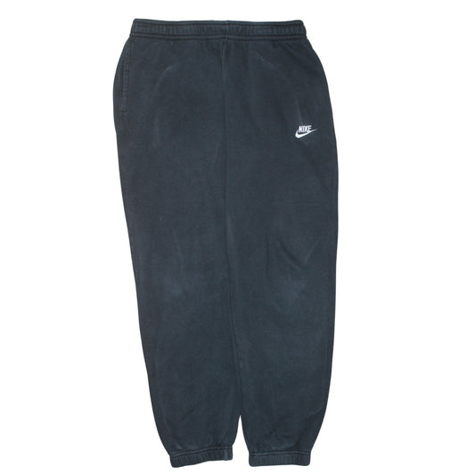 Nike Womens Black Fleece Jogger Sweatpants L Elastic Waist Activewear
