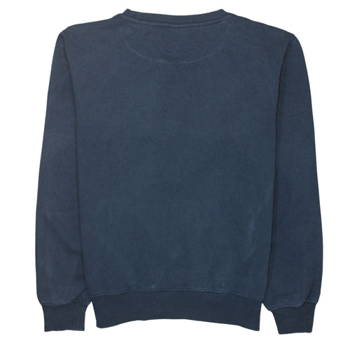 Ellesse Womens Navy Blue Crew Neck Sweatshirt UK 12 Cotton Blend Logo Print
