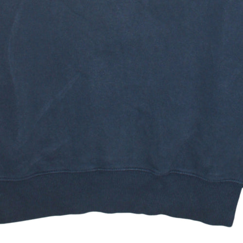 Ellesse Womens Navy Blue Crew Neck Sweatshirt UK 12 Cotton Blend Logo Print