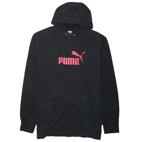 Puma Mens Black 2XL Pullover Hoodie with Red Logo