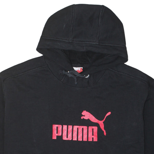 Puma Mens Black 2XL Pullover Hoodie with Red Logo