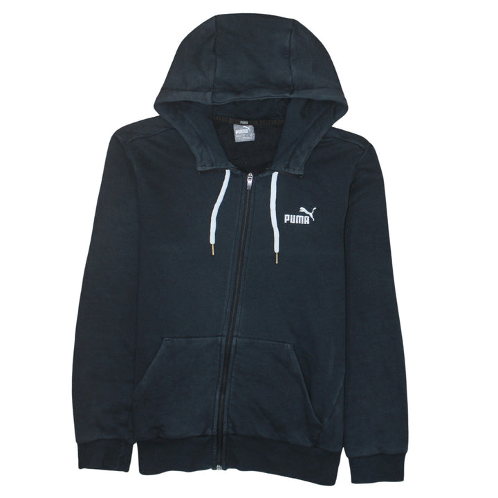 Puma Men's Black Full Zip Hoodie L Sportswear Graphic Fleece