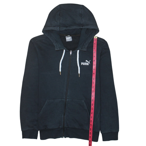 Puma Men's Black Full Zip Hoodie L Sportswear Graphic Fleece