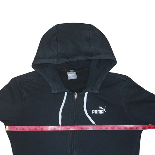 Puma Men's Black Full Zip Hoodie L Sportswear Graphic Fleece