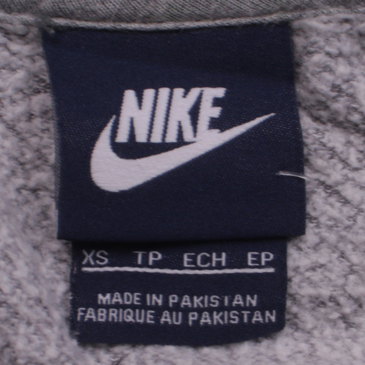 Nike Men's Grey Pullover Hoodie XS Regular Fit Fleece Sweatshirt