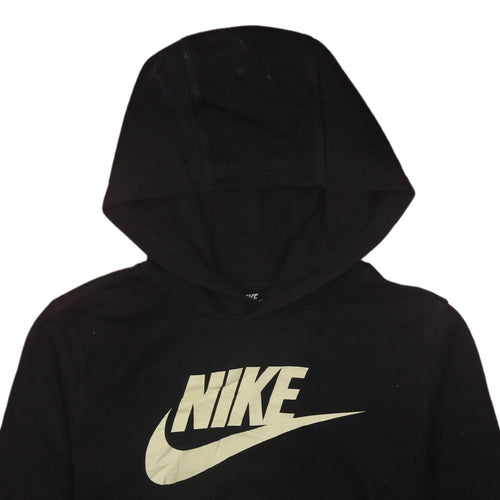 Nike Men's Black Pullover Hoodie L Logo Fleece Sweatshirt