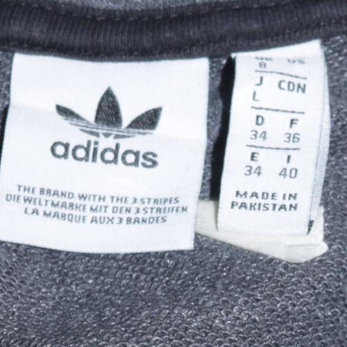 Adidas Women’s Grey Full Zip Hoodie Size 8 Lined Casual Sweatshirt