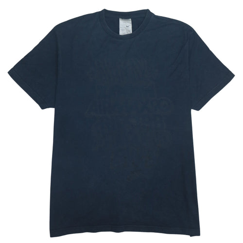 Nike Men's Blue XL Graphic Sports Cotton Crew Neck T-Shirt