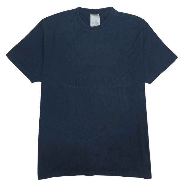 Nike Men's Blue XL Graphic Sports Cotton Crew Neck T-Shirt