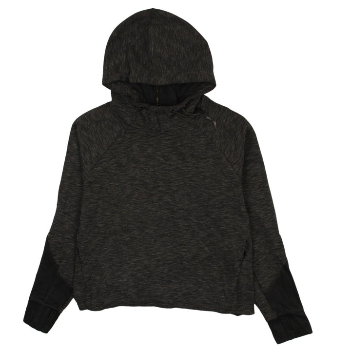 Puma Womens Black Size 10 Hooded Pullover Sweatshirt