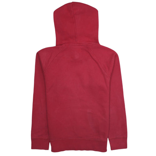 Hollister Men's Red Pullover Hoodie Small Logo Fleece Sweatshirt