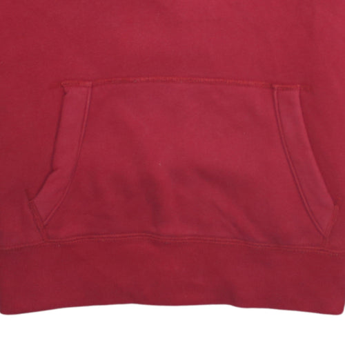 Hollister Men's Red Pullover Hoodie Small Logo Fleece Sweatshirt