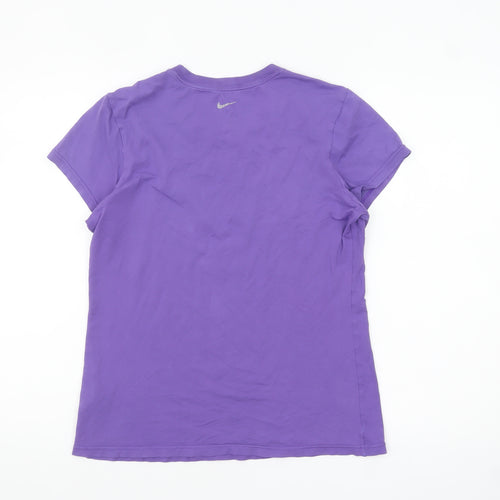 Nike Womens Purple Dri-Fit Training T-Shirt Size L