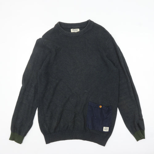Jack & Jones Originals Men's Blue Cotton Jumper M Crew Neck