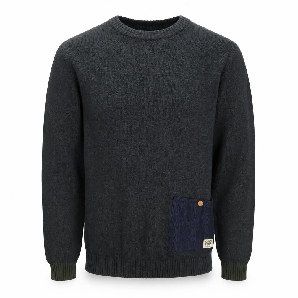 Jack & Jones Originals Men's Blue Cotton Jumper M Crew Neck