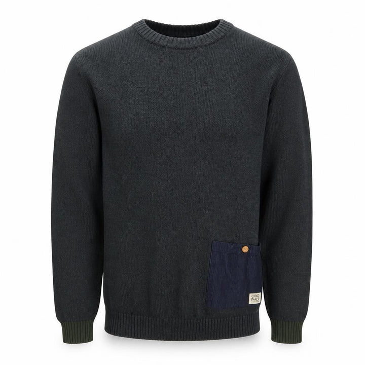 Jack & Jones Originals Men's Blue Cotton Jumper M Crew Neck