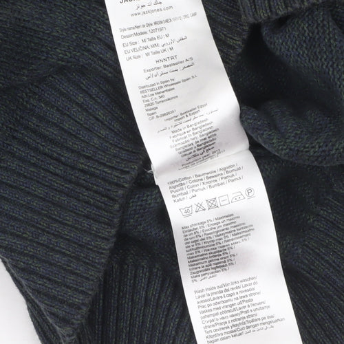 Jack & Jones Originals Men's Blue Cotton Jumper M Crew Neck