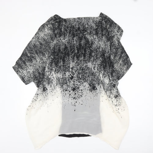 Religion Women’s Black Grey Ombre Tunic Blouse Size 12 V-Neck