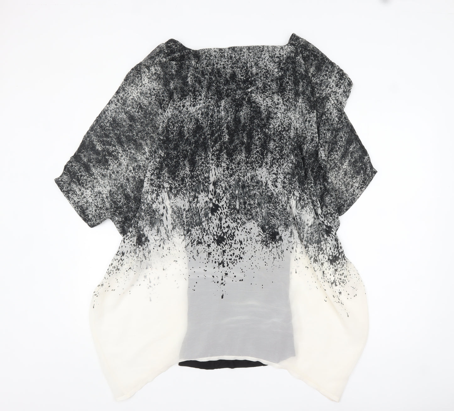 Religion Women’s Black Grey Ombre Tunic Blouse Size 12 V-Neck