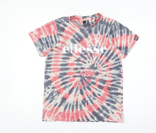 Ellesse Boys Multicoloured Tie-Dye Logo Cotton T-Shirt 13-14 Years