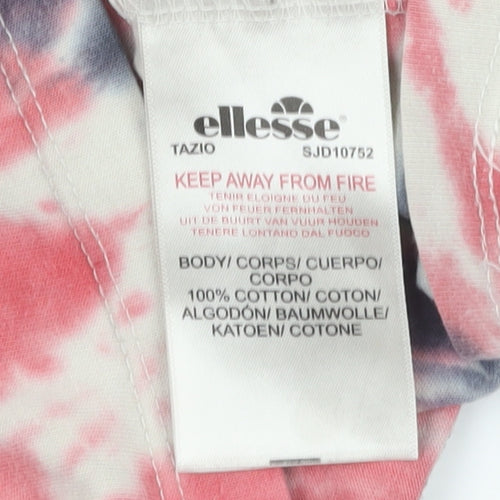 Ellesse Boys Multicoloured Tie-Dye Logo Cotton T-Shirt 13-14 Years