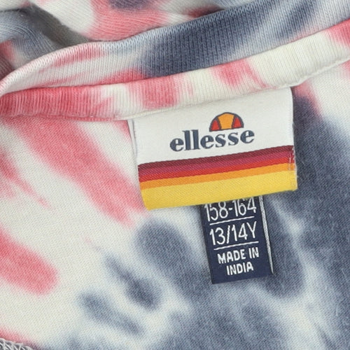 Ellesse Boys Multicoloured Tie-Dye Logo Cotton T-Shirt 13-14 Years