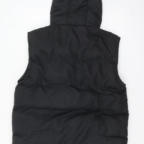 Lee Cooper Men's Black 2XL Hooded Puffer Waistcoat
